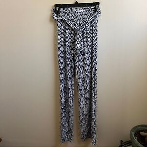 Mud Pie Pull-on Jersey Palazzo Pants with Tie Waist Size Small